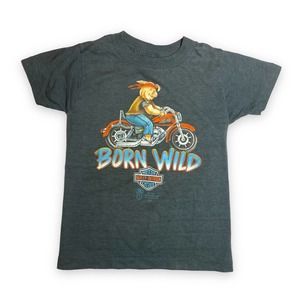 Vintage 80s Harley Davidson Toddler Kids T Shirt Born Wild Single Stitch 3T